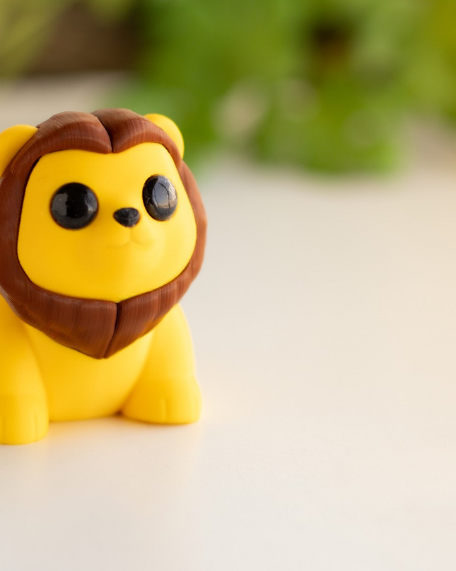 Toy lion figure on a light background