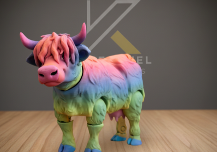 Articulated Highland Cow