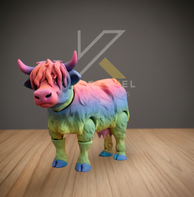 Articulated Highland Cow
